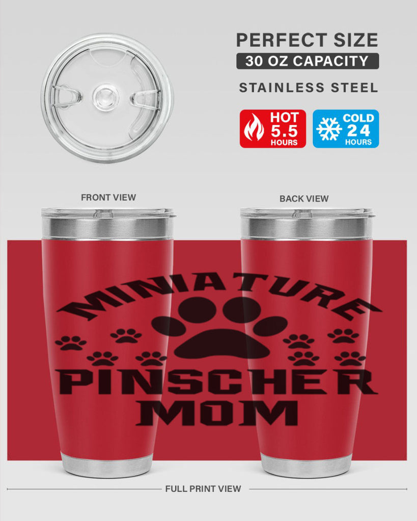 miniature pinscher mom 129#- mom- Tumbler