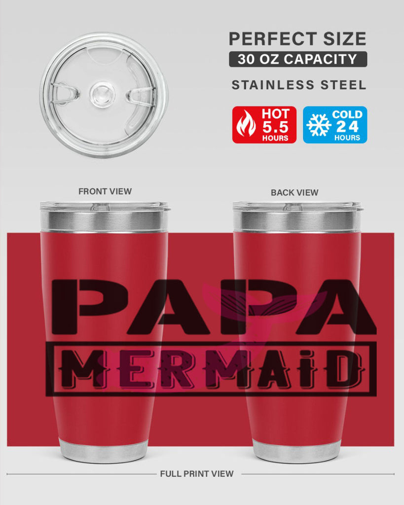 papa mermaid 533#- mermaid- Tumbler