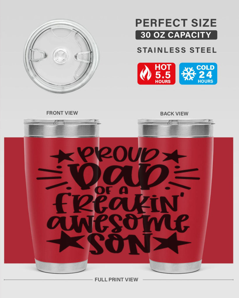 proud dad of a freakin awesome son 23#- fathers day- Tumbler