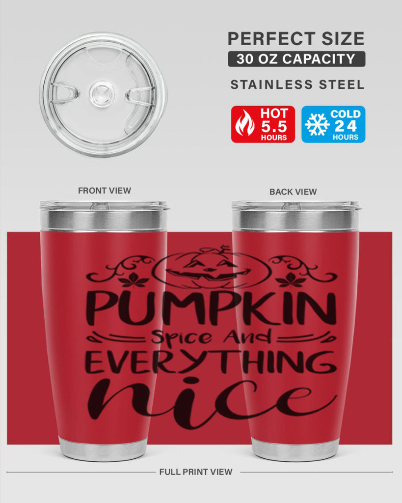 pumpkin spice and everything nice 542#- fall- Tumbler