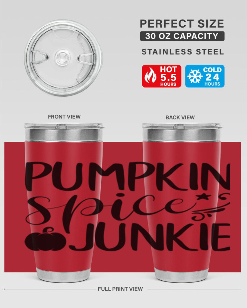 pumpkin spice junkie 548#- fall- Tumbler