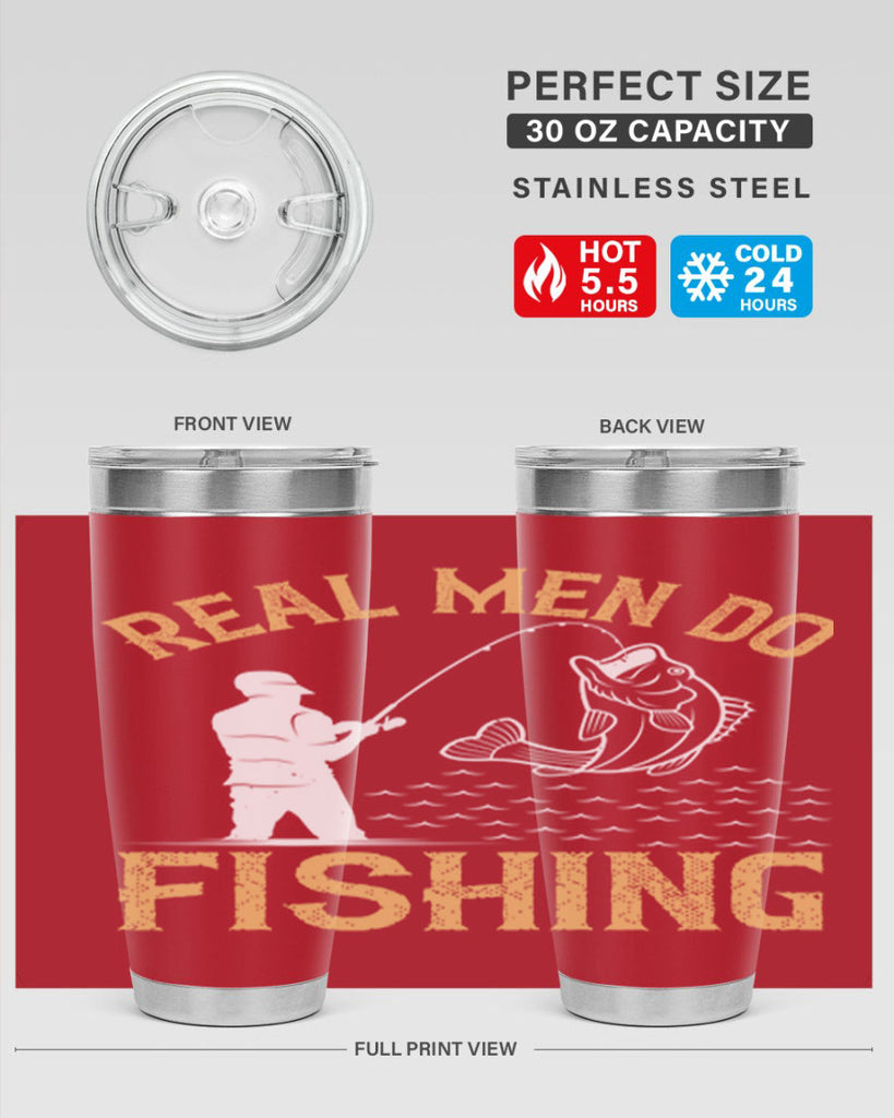 real men do fishing 240#- fishing- Tumbler