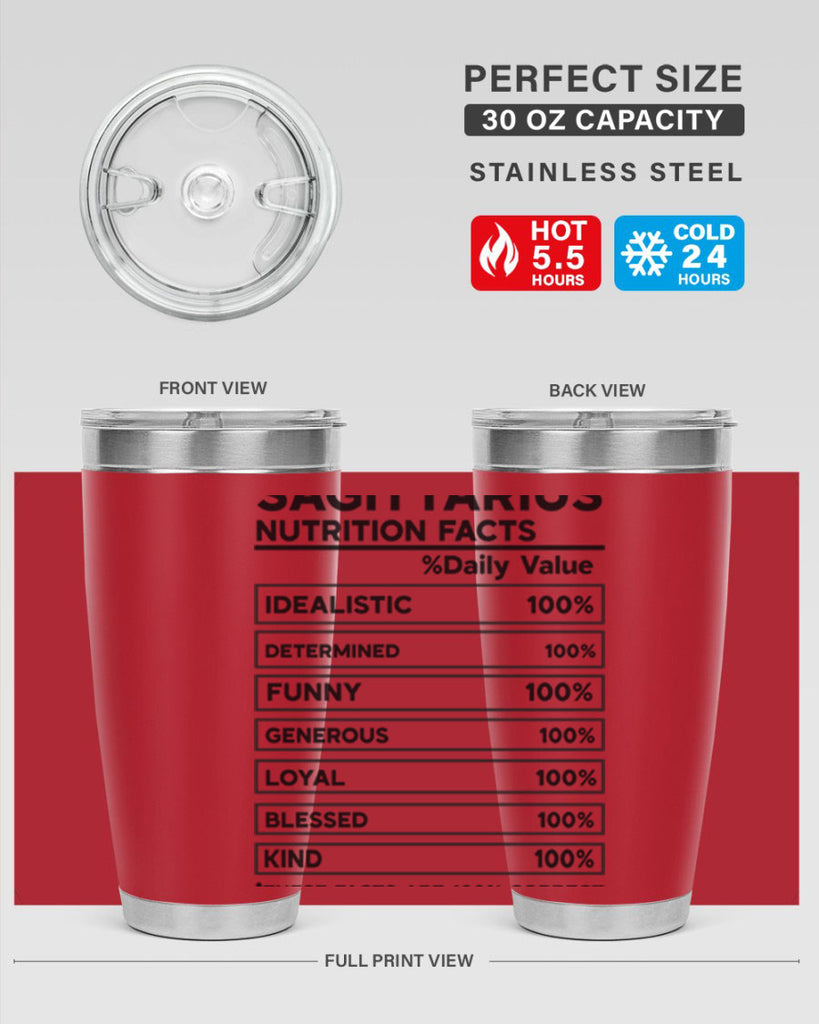 sagittarius Nutrition Facts 400#- zodiac- Tumbler