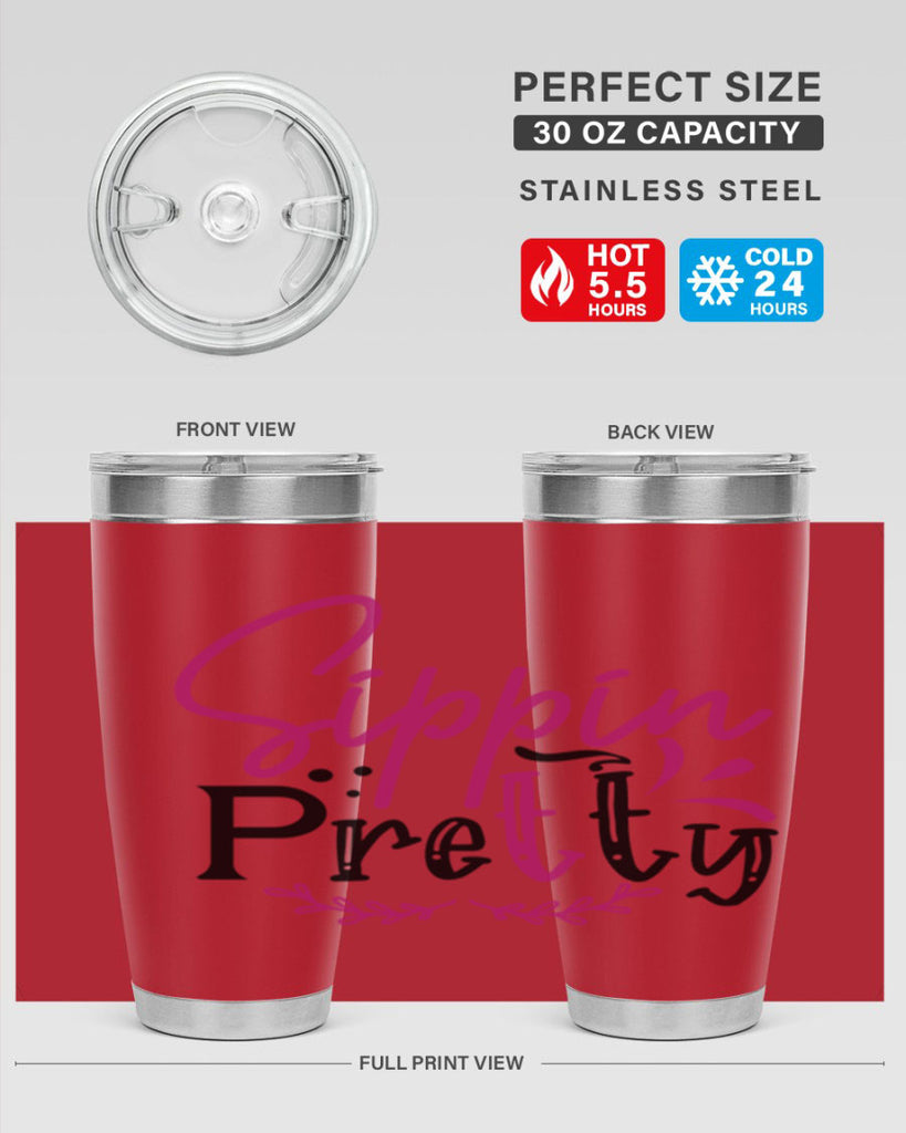 sippin pretty 161#- wine- Tumbler