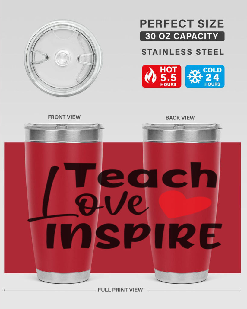 teach love inspre Style 146#- teacher- tumbler