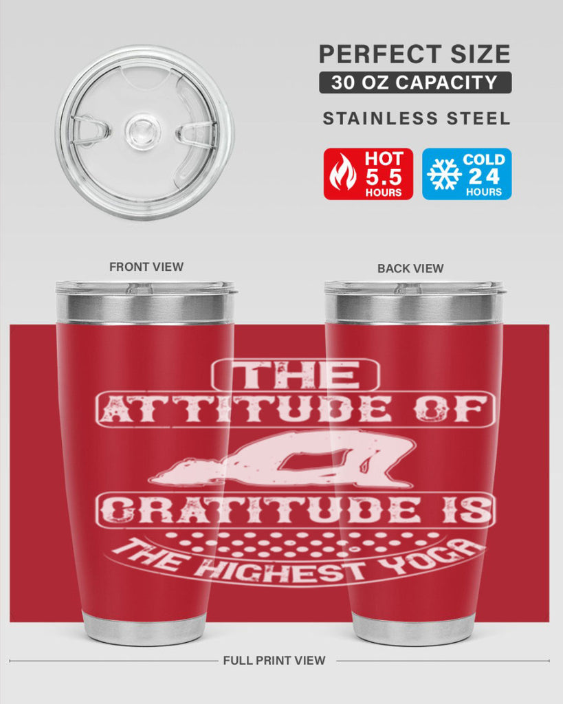 the attitude of gratitude is the highest yoga 64#- yoga- Tumbler