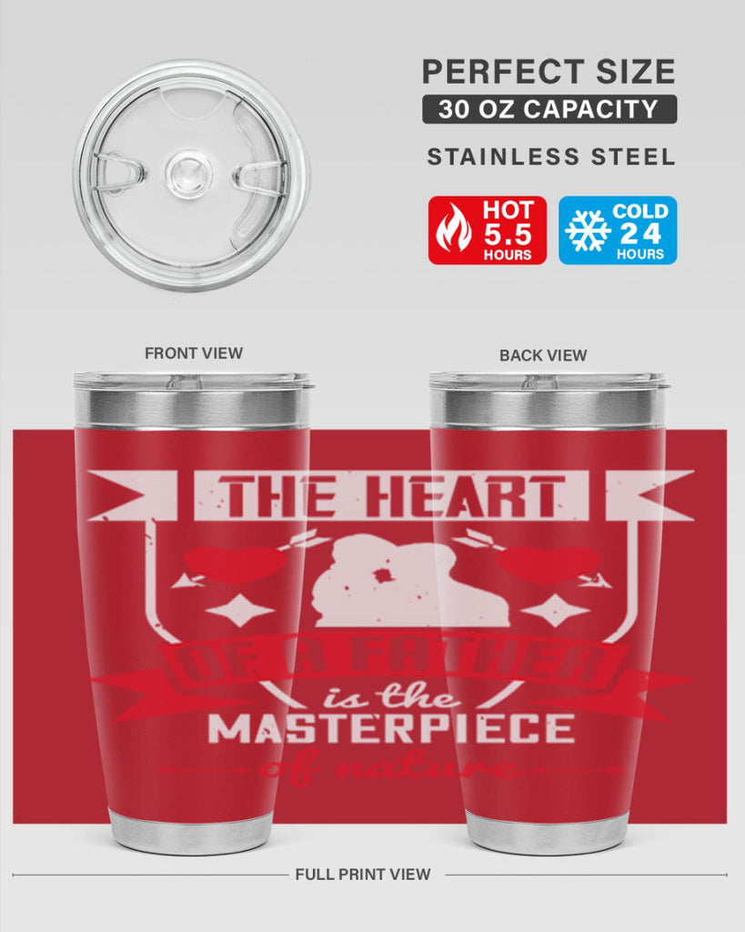 the heart of a father 159#- fathers day- Tumbler