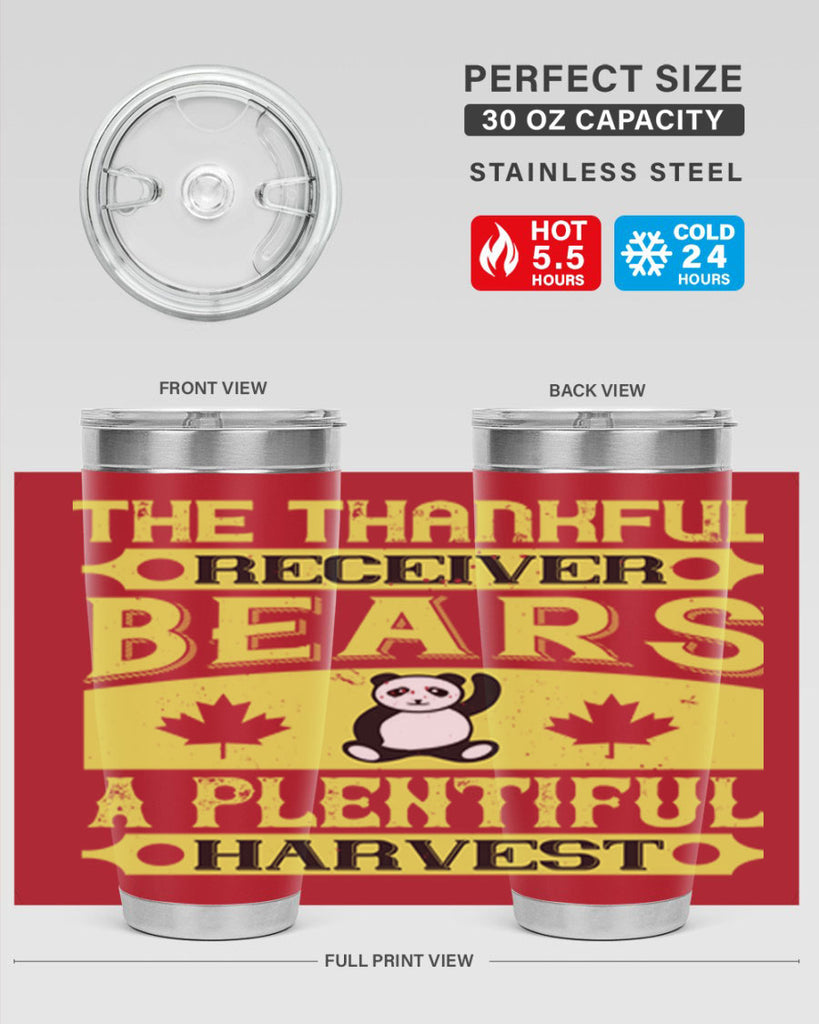 the thankful receiver bears a plentiful harvest 2#- thanksgiving- Tumbler