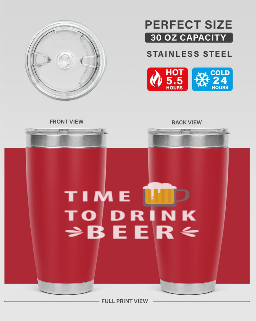 time to drink 7#- beer- Tumbler