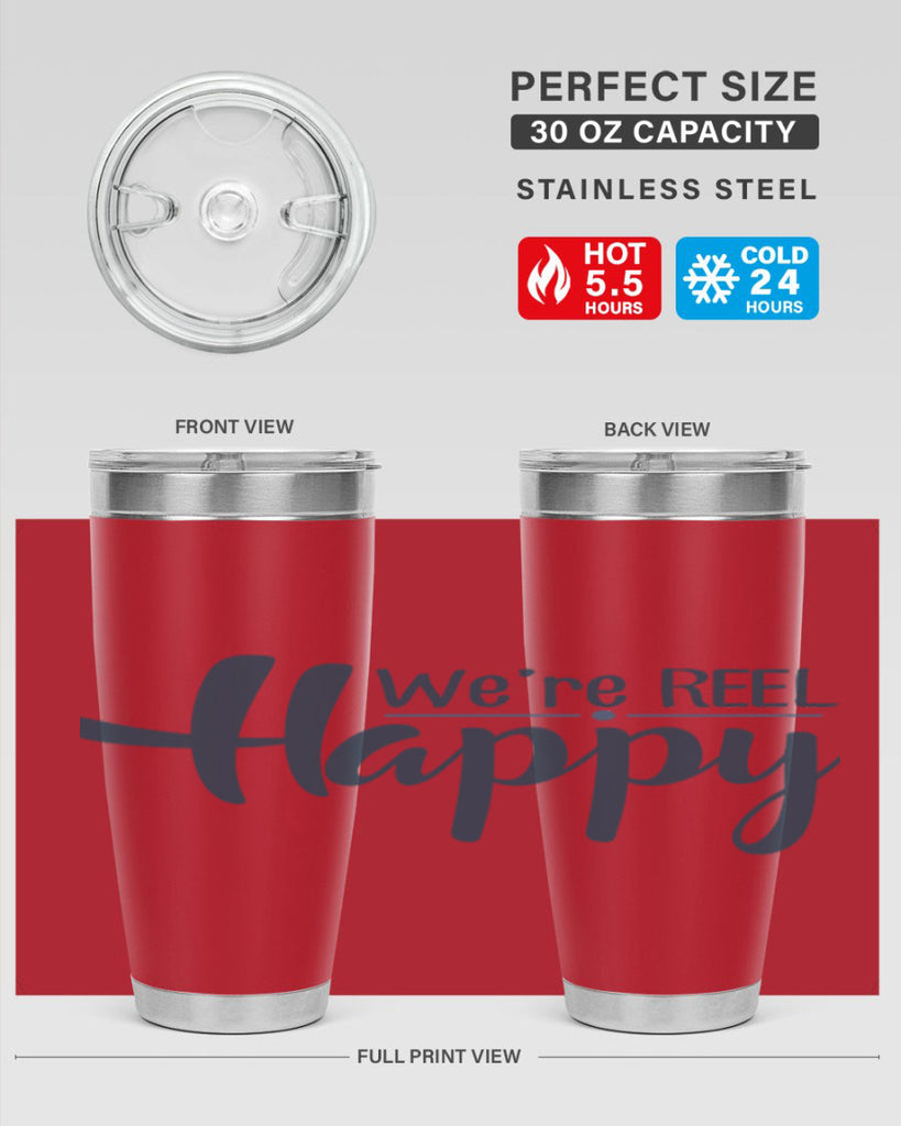 we are reel happy 16#- fishing- Tumbler