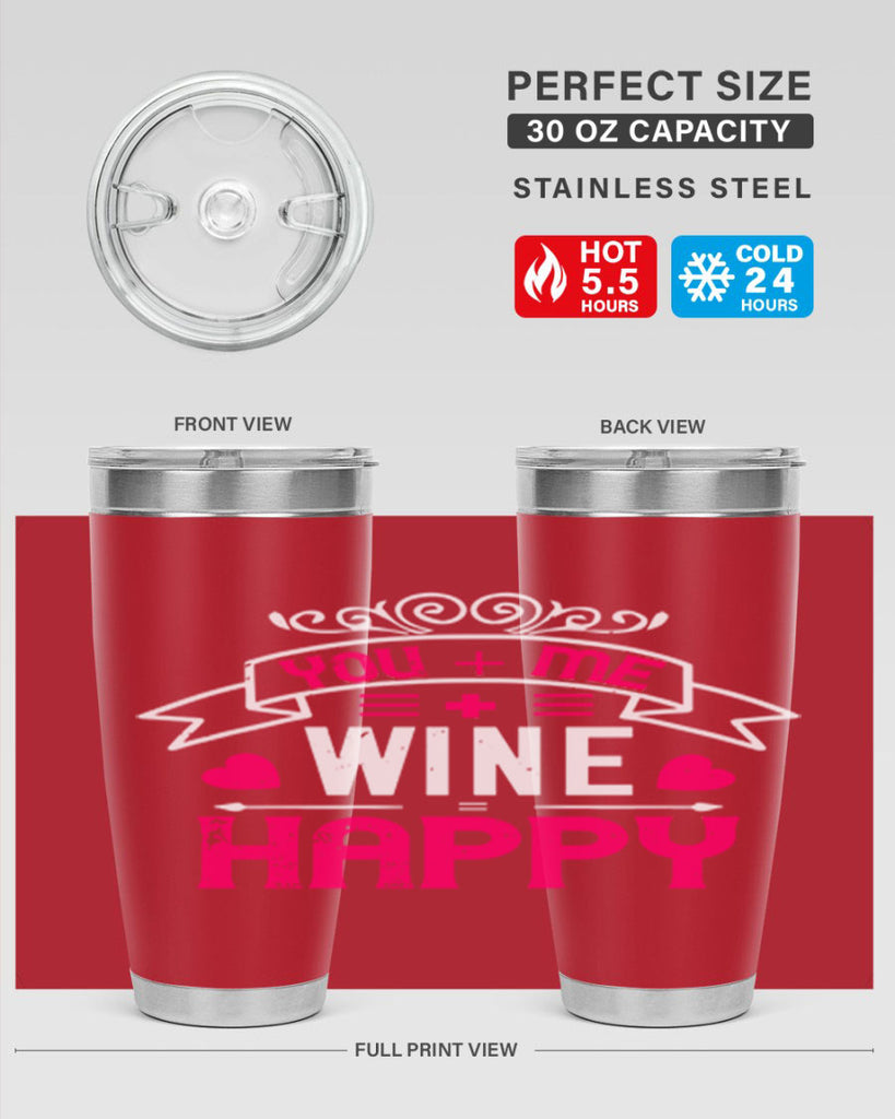 you me wine happy 1#- valentines day- Tumbler