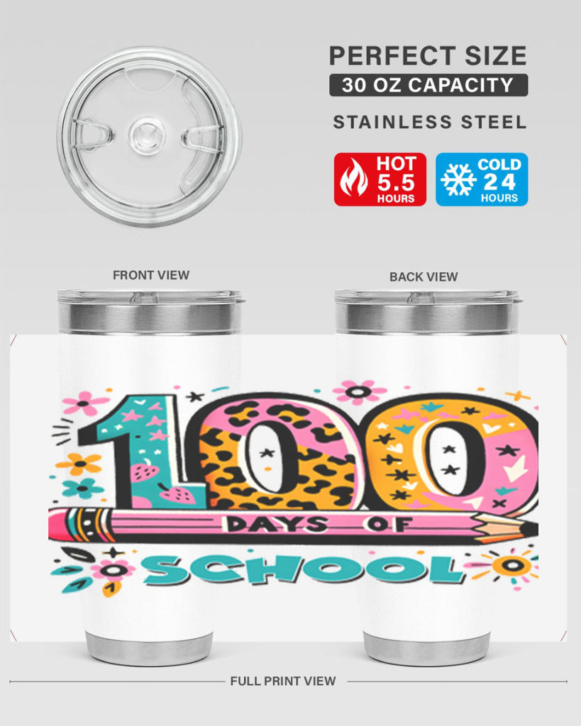 100 days of school lighting 32#- 100 days of school- Tumbler