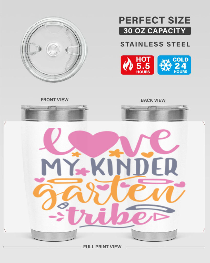 100 love my kinder garten tribe 36#- 100 days of school- Tumbler