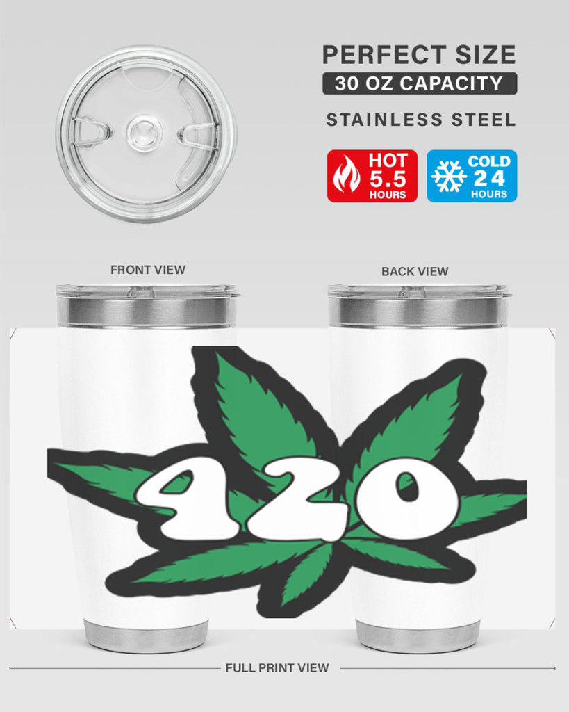 420 4#- marijuana- Tumbler