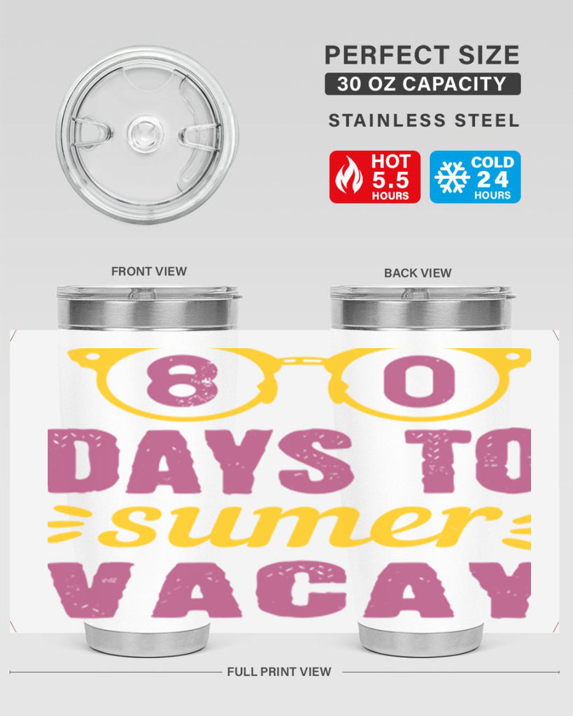 8 days to sumer vacay 1#- 100 days of school- Tumbler