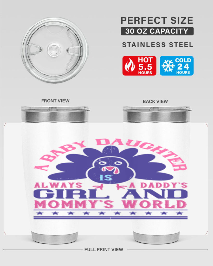 A baby daughter is always a Daddy’s girl and Mommy’s worldd Style 147#- baby- tumbler