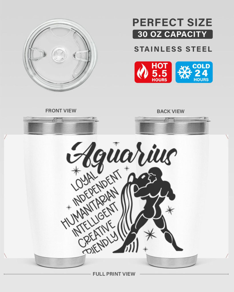 Aquarius 72#- zodiac- Tumbler