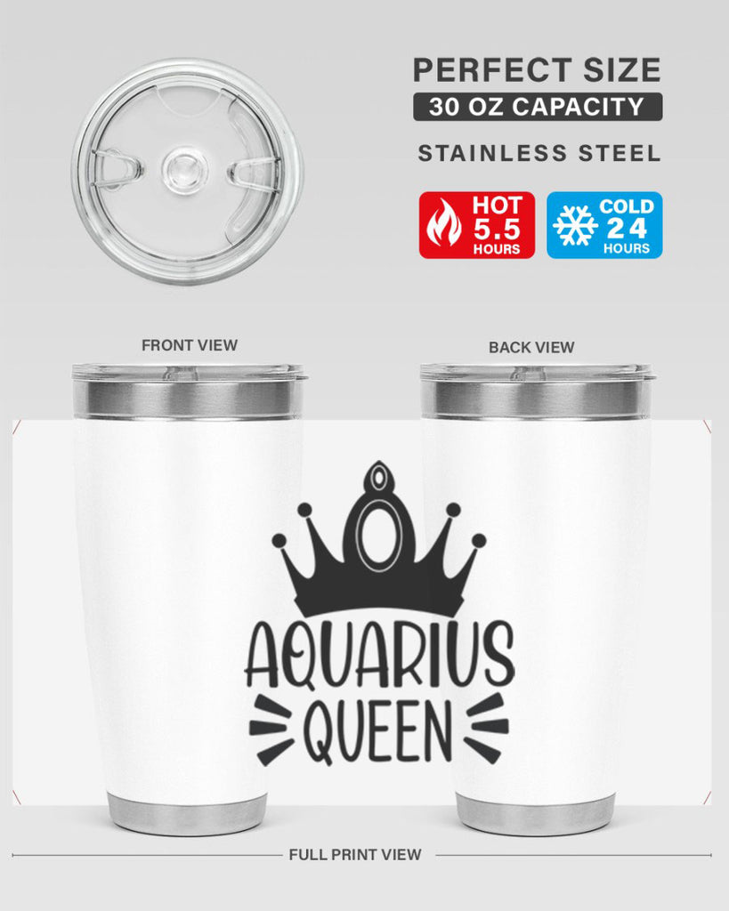 Aquarius queen 73#- zodiac- Tumbler