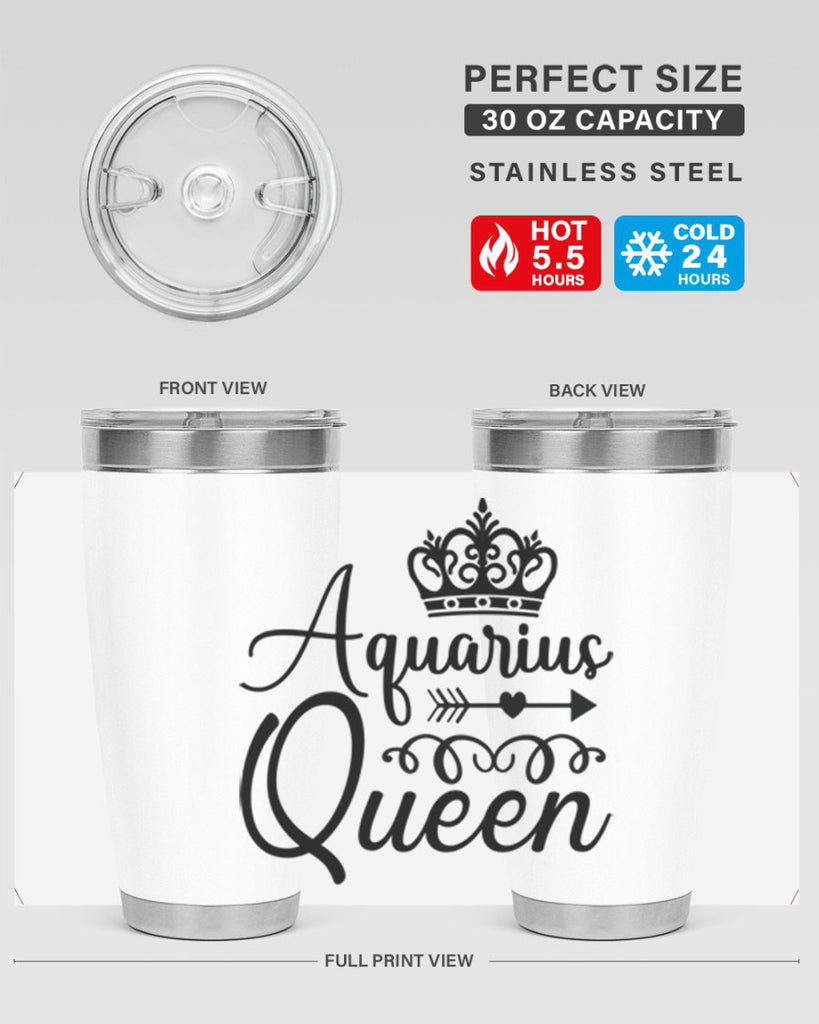 Aquarius queen 74#- zodiac- Tumbler