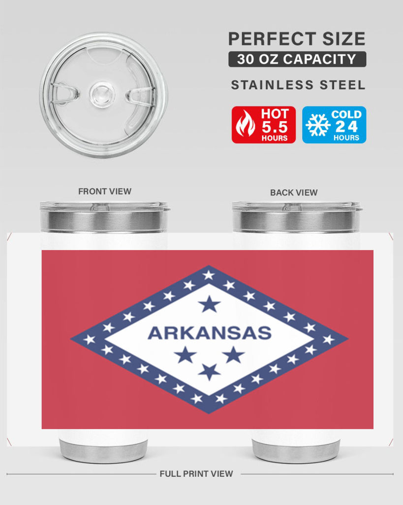 Arkansas 48#- Us Flags- Tumbler