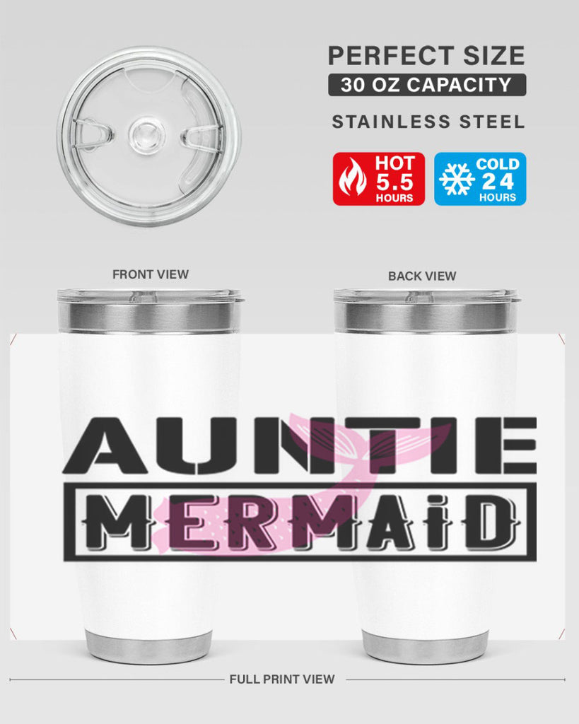 Auntie mermaid 18#- mermaid- Tumbler