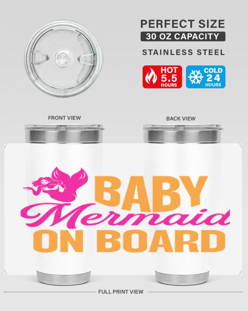 Baby Mermaid On Board 22#- mermaid- Tumbler