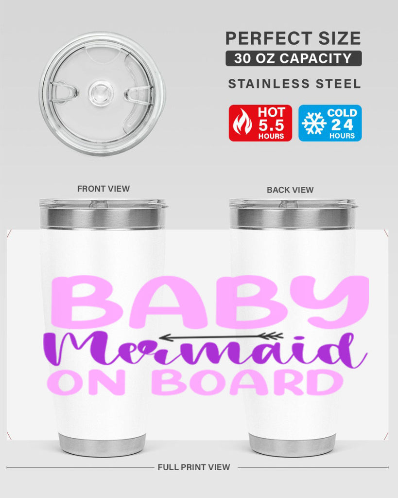 Baby Mermaid On Board 23#- mermaid- Tumbler