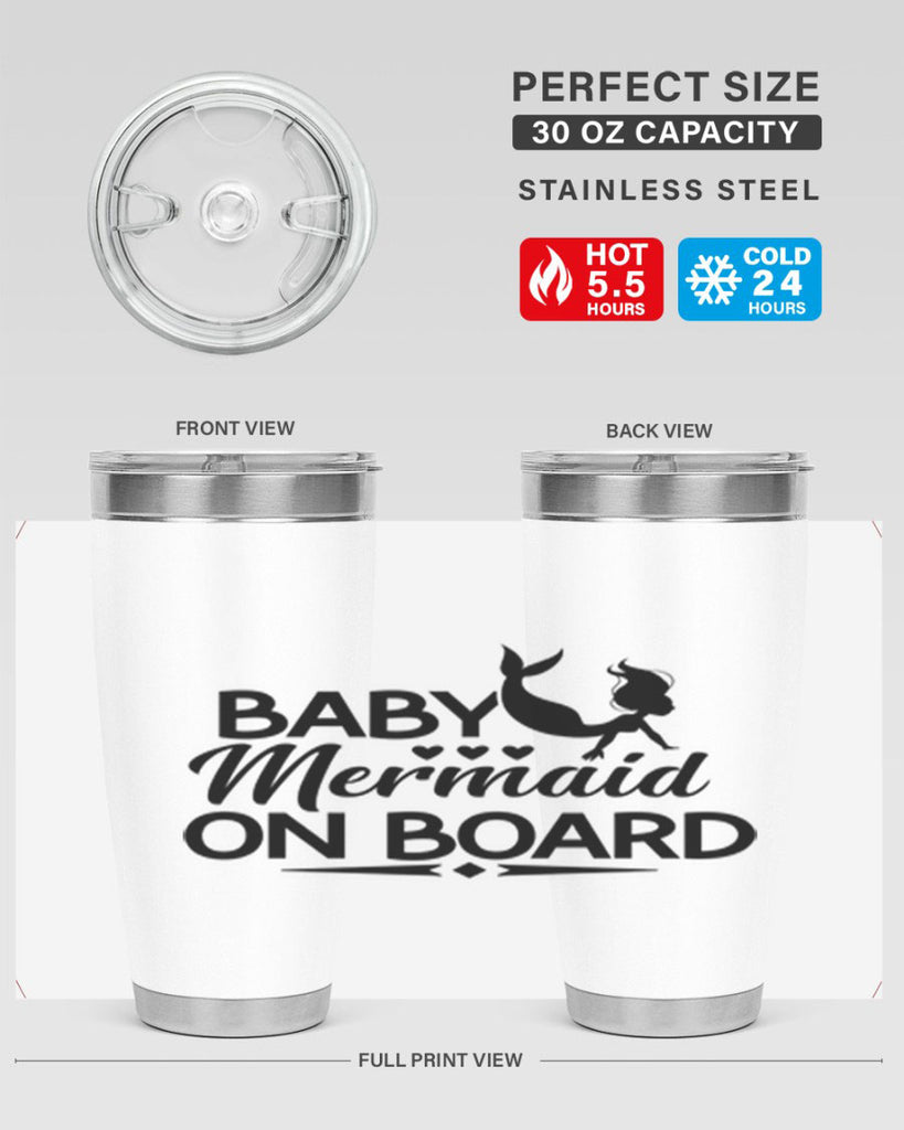 Baby Mermaid On Board 25#- mermaid- Tumbler