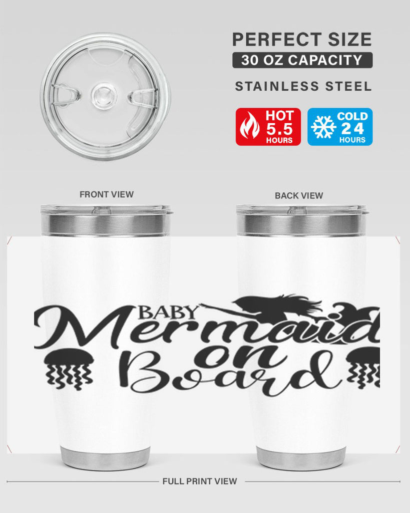 Baby Mermaid On Board 26#- mermaid- Tumbler