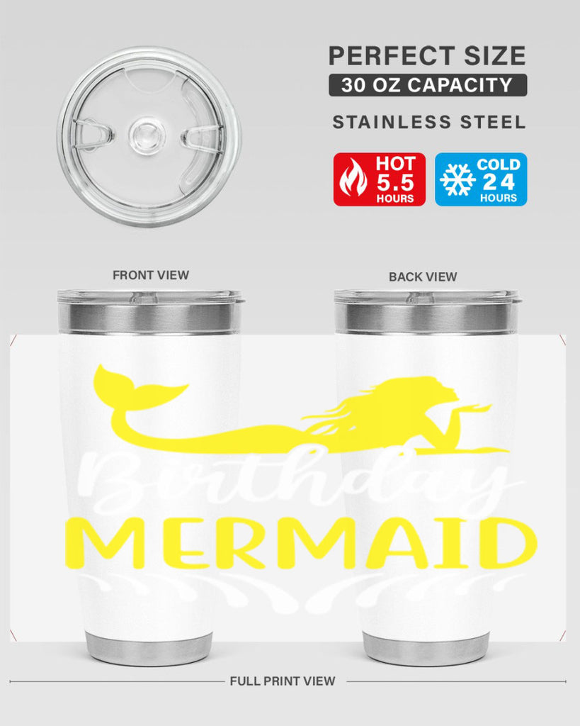 Birthday Mermaid 68#- mermaid- Tumbler