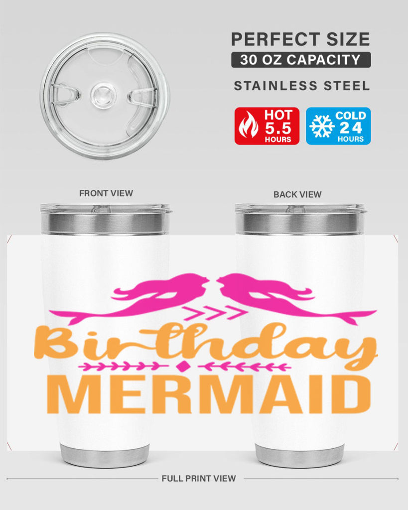 Birthday Mermaid 69#- mermaid- Tumbler