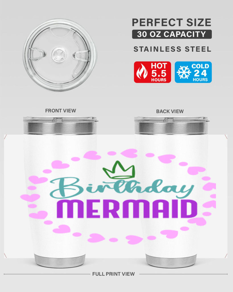 Birthday Mermaid 70#- mermaid- Tumbler