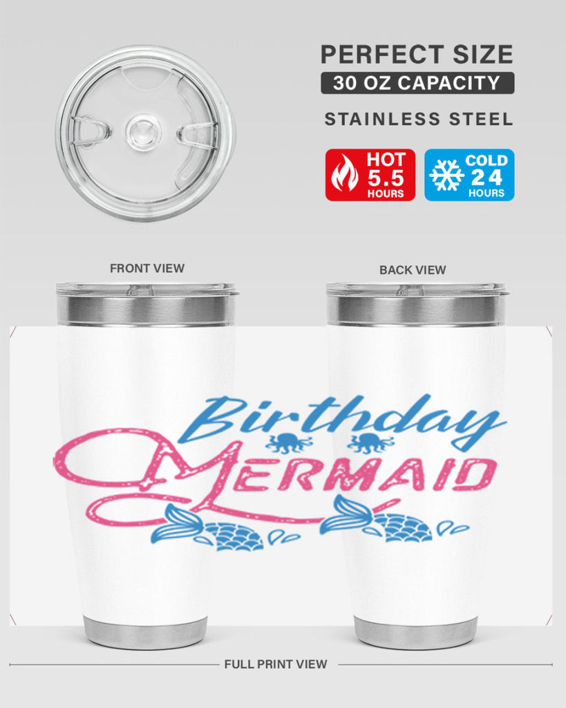 Birthday Mermaid 71#- mermaid- Tumbler