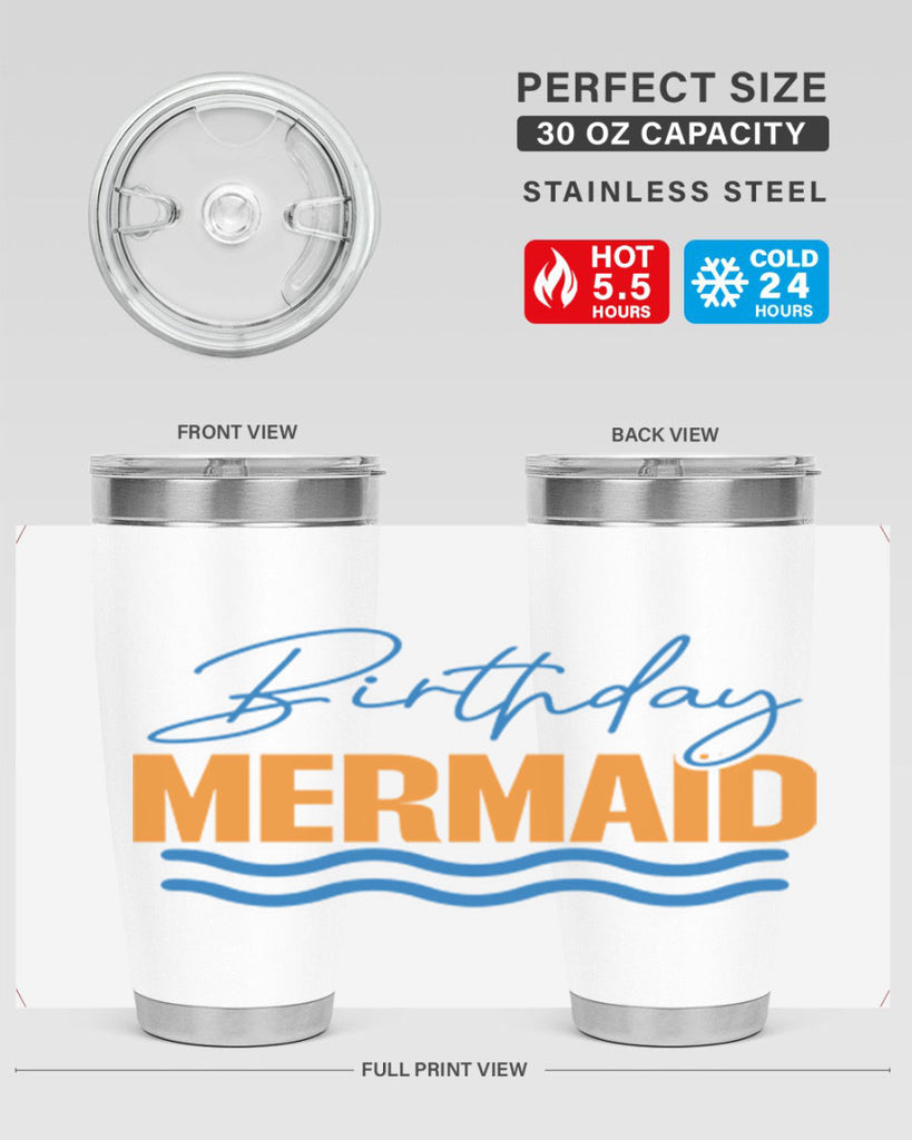 Birthday Mermaid 73#- mermaid- Tumbler