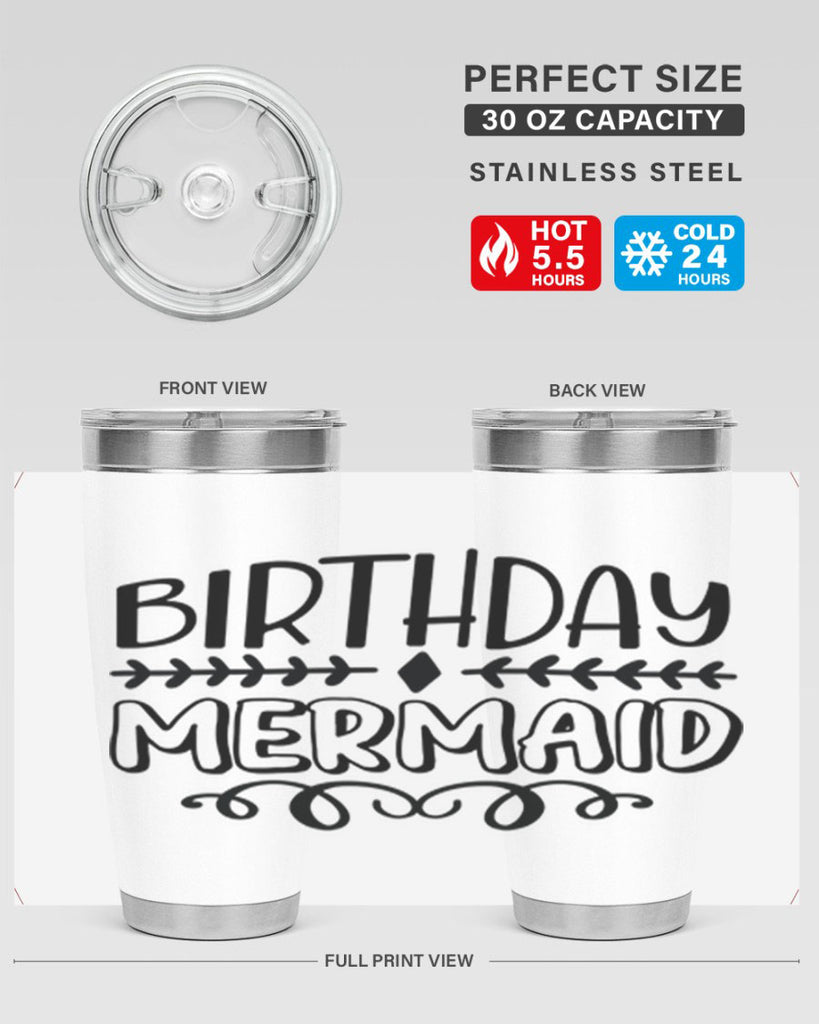 Birthday mermaid 74#- mermaid- Tumbler