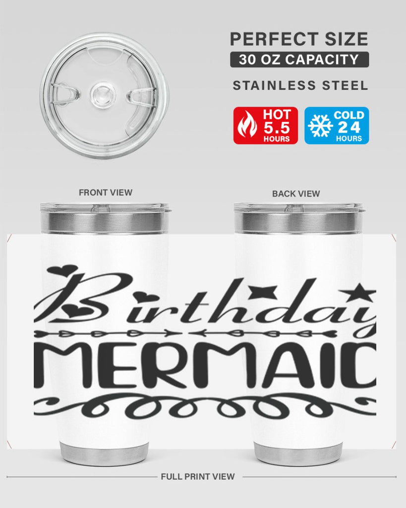 Birthday mermaid 75#- mermaid- Tumbler