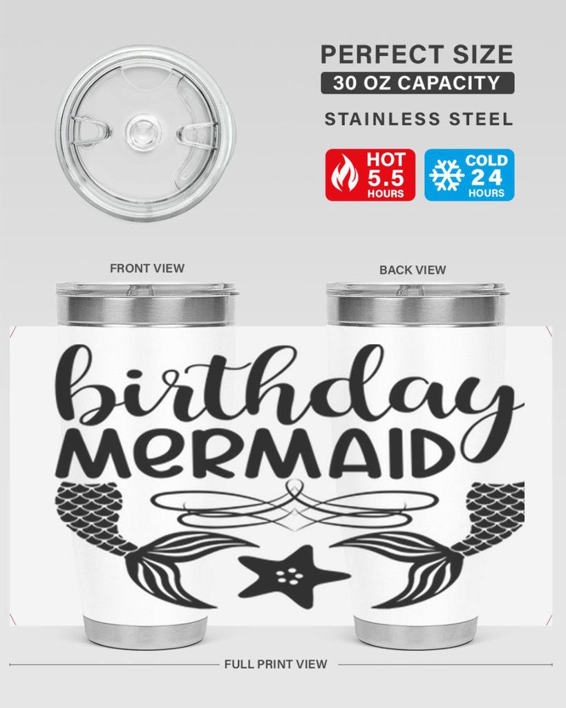 Birthday mermaid 76#- mermaid- Tumbler