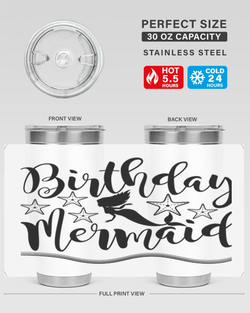 Birthday mermaid 77#- mermaid- Tumbler