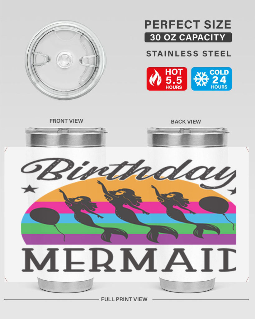 Birthday mermaid 78#- mermaid- Tumbler