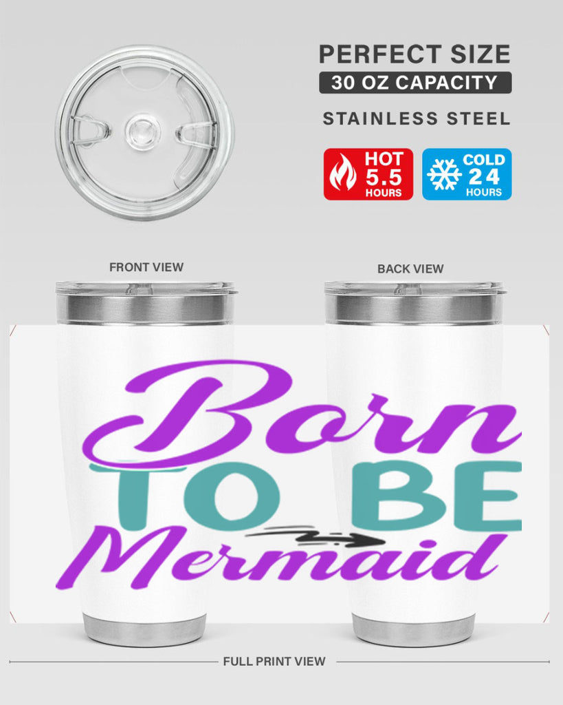 Born To Be Mermaid 82#- mermaid- Tumbler