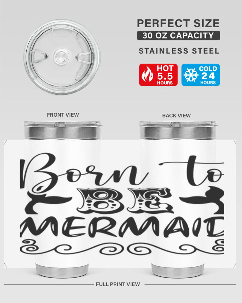 Born to be mermaid 84#- mermaid- Tumbler