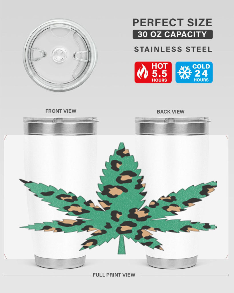 Cannabis Leopard Print 54#- marijuana- Tumbler