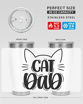 Cat Dad Style 81#- cat- Tumbler