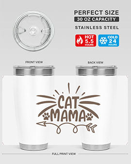 Cat Mama Style 5#- cat- Tumbler