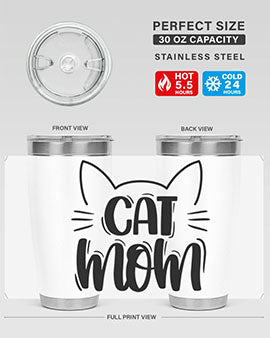 Cat Mom Style 85#- cat- Tumbler