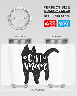 Cat Mom Style 86#- cat- Tumbler
