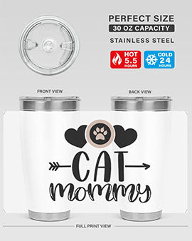 Cat Mommy Style 87#- cat- Tumbler