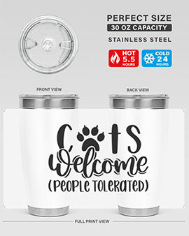 Cats Welcome Style 91#- cat- Tumbler