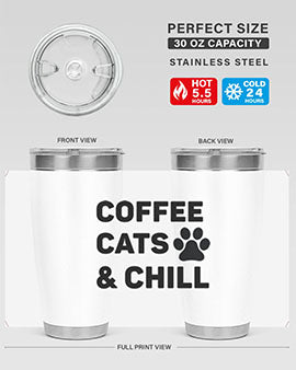 Coffee Cat Style 41#- cat- Tumbler