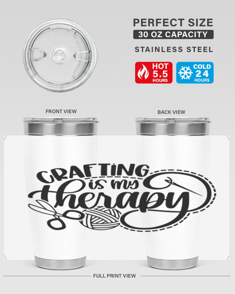 Crafting Is My Therapy 34#- crafting- Tumbler